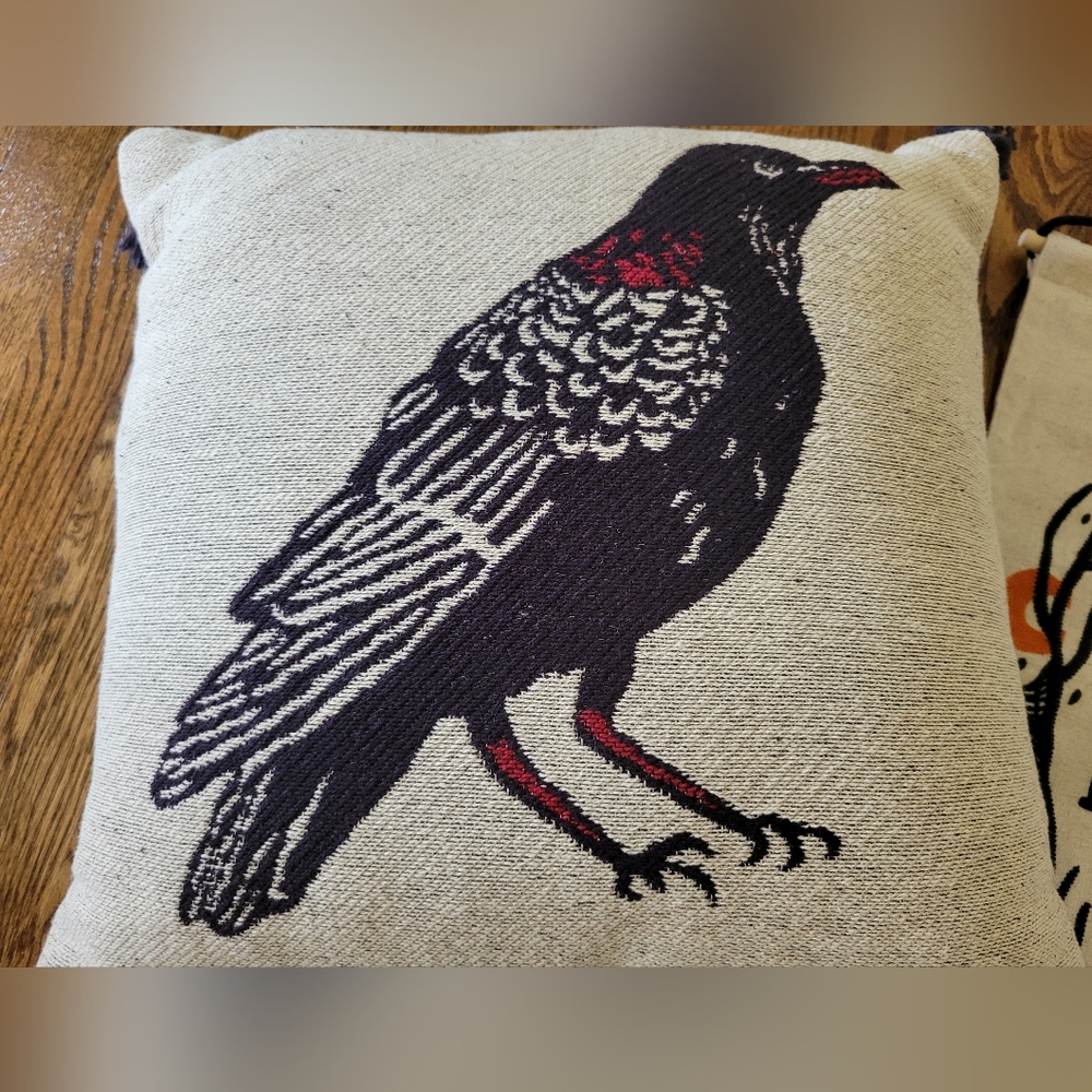 Threshold Halloween Raven Throw Pillow & Banner - Picture 2 of 16
